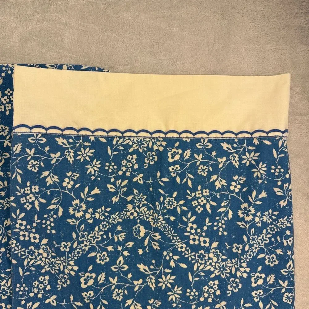 Vintage Block Print Floral Muslin Standard Pillowcases Set of 2 G